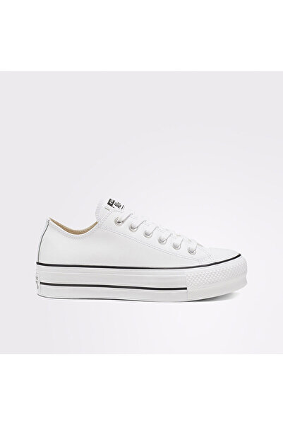 Converse Chuck Taylor All Star Leather Platform Damskie Czarne Trampki 561680c