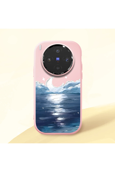 ucuc Vivo X300 Compatible Shock-Absorbing Camera Protected Pink Silicone Case...