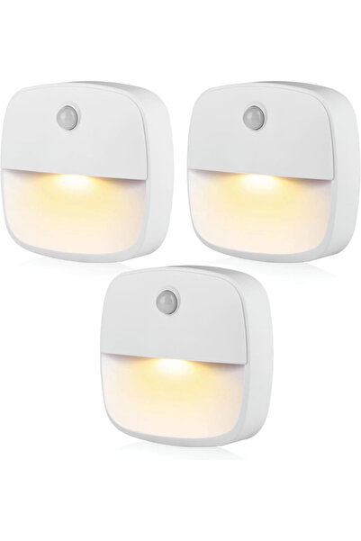 Generic Brand Set 3 lămpi noapte senzor mișcare, dulap, baterii, fără fir, se...
