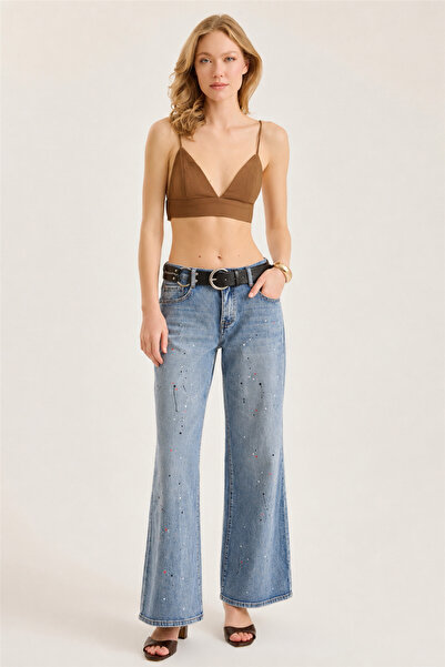 HomeStore 3-Piece Belt with Chain Stripe and Embroidered Heart Buckle
