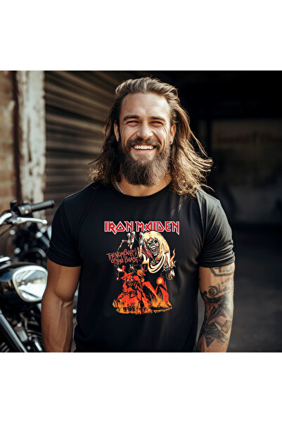 OKTANE Tricou cu imprimeu Iron maiden negru L