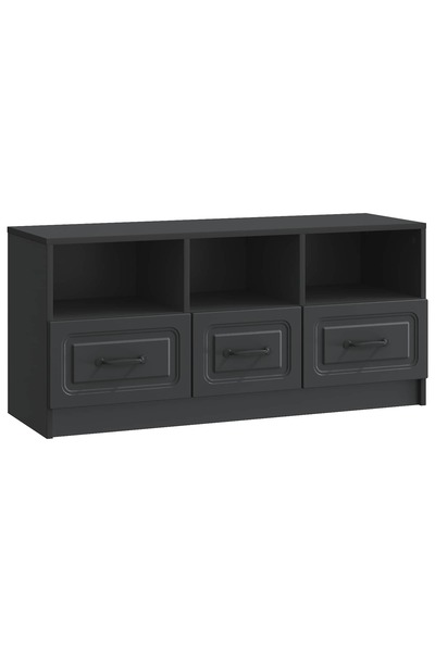 vidaxl Cabinet TV cu sertar Negru 102 x 34,5 x 47 cm Lemn prelucrat