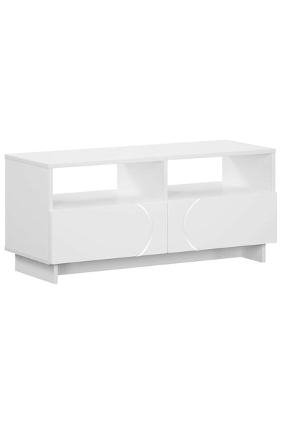 vidaxl Comodă TV 90 x 34.5 x 40 cm Alb Lemn prelucrat