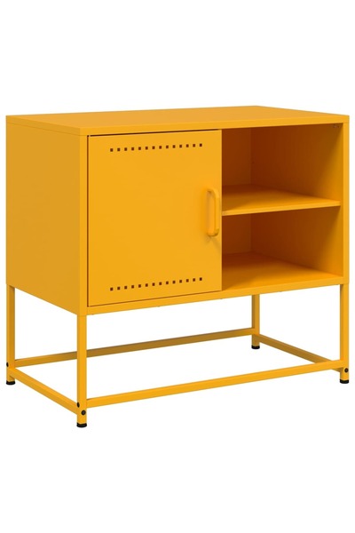 vidaxl Dulap TV, galben muștar, 68x39x60,5 cm, oțel