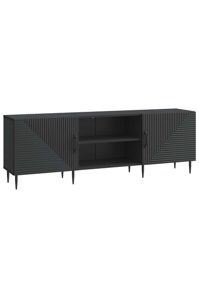 vidaxl Cabinet TV 150 x 31 x 50 cm Negru Lemn prelucrat
