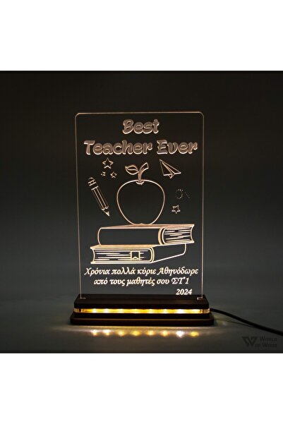Generic Brand Φωτιστικό LED "Best Teacher Ever" W00904