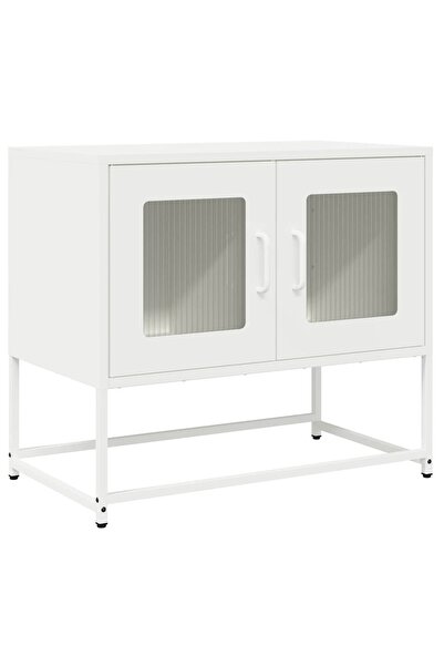 vidaxl Dulap TV, alb, 68x39x60,5 cm, oțel laminat la rece