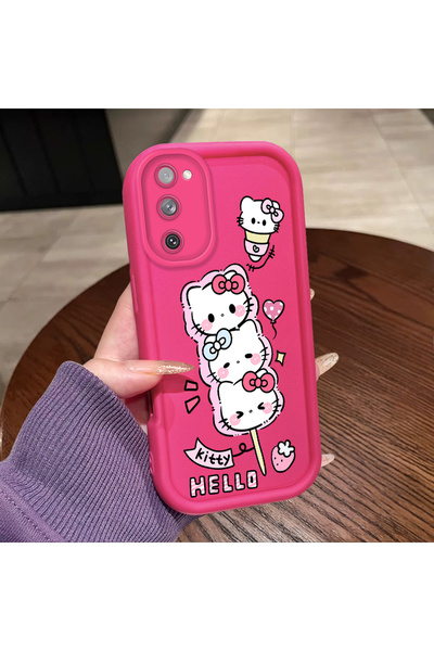 ucuc Samsung Galaxy S20 Fe 4G/5G Compatible Pink Red Silicone Strawberry Kitt...