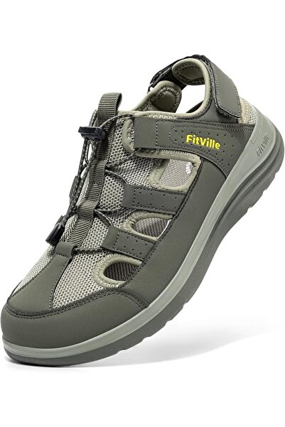 FitVille Womens Wide Comfortable Sandals, Lightweight Flat Sandals for Women ...