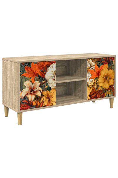 vidaxl Comodă TV GENNEP 102 x 33 x 50 cm Lemn prelucrat Sonoma