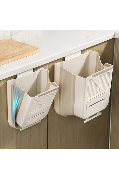 Arabest Hanging Trash Can for Kitchen Cabinet Door,1.85 Gallon Collapsible Ga...