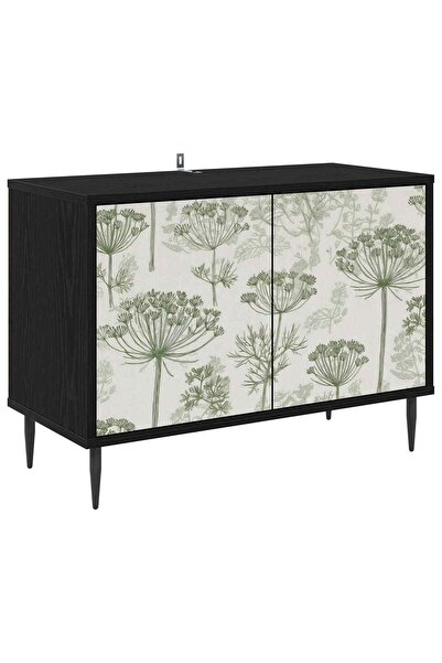 vidaxl Cabinet TV GOTHA 69 x 33 x 50,5 cm Stejar Negru Lemn prelucrat