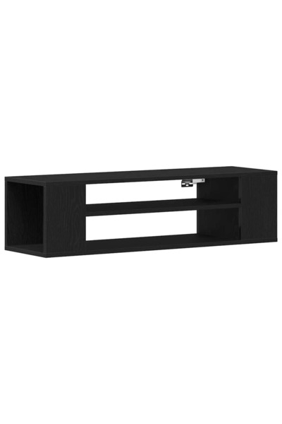vidaxl Cabinet TV 100 x 30 x 26,5 cm Stejar Negru Lemn prelucrat