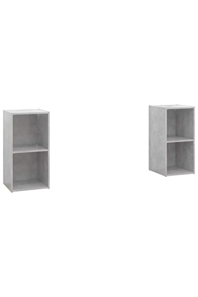 vidaxl Dulapuri TV 2 buc gri beton, 72x35x36,5 cm lemn prelucrat