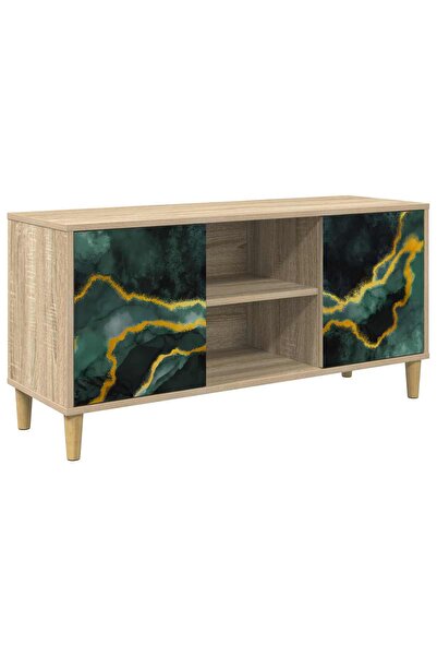 vidaxl Comodă TV WIJHE 102 x 33 x 50 cm Lemn prelucrat Sonoma