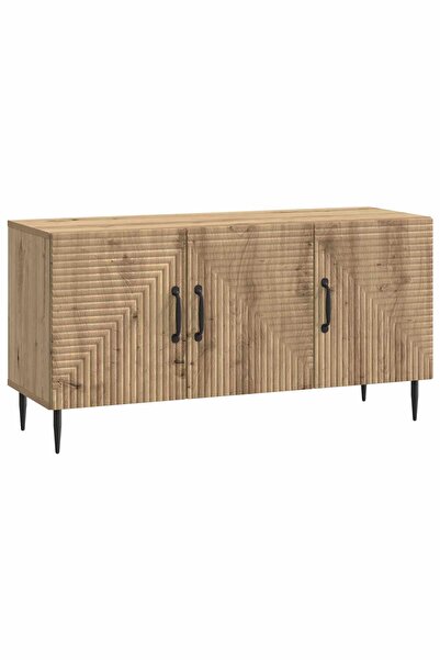 vidaxl Cabinet TV 99 x 34,5 x 50 cm Stejar Artizanal Lemn prelucrat
