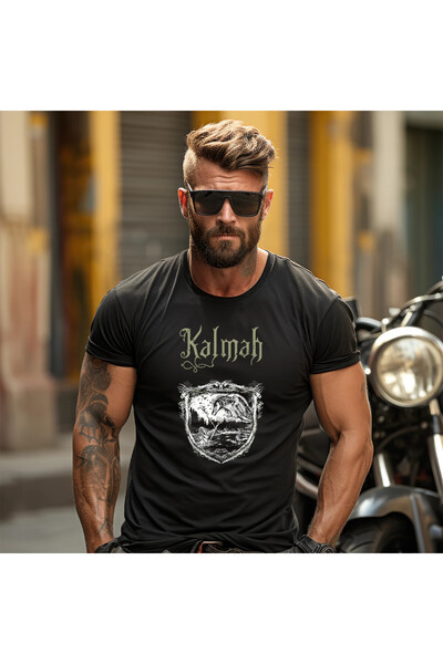 OKTANE Tricou cu imprimeu Kalmah negru M