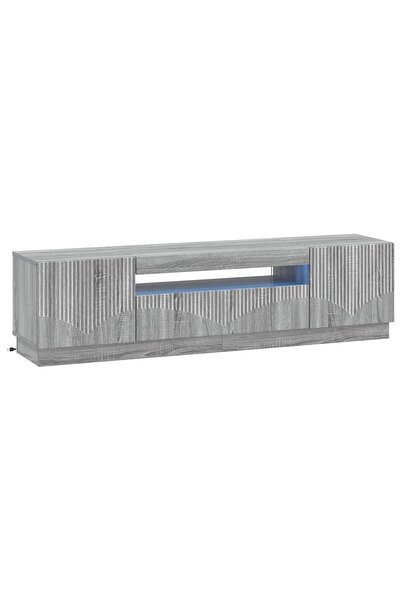 vidaxl Cabinet TV cu LED Sonoma gri Lemn prelucrat