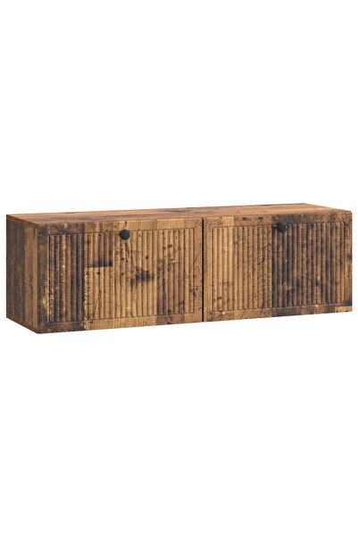 vidaxl Oglindă TV montată pe perete Lemn vechi 98 x 31 x 30 cm