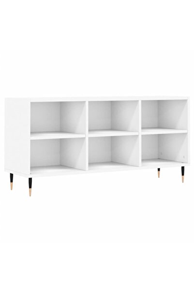 vidaxl Comodă TV, alb, 103,5x30x50 cm, lemn compozit