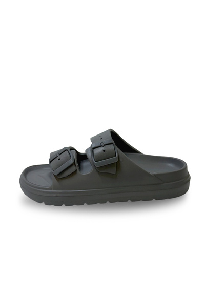 Chaolizi Men's Double Adjustable Buckle EVA Slide Sandals