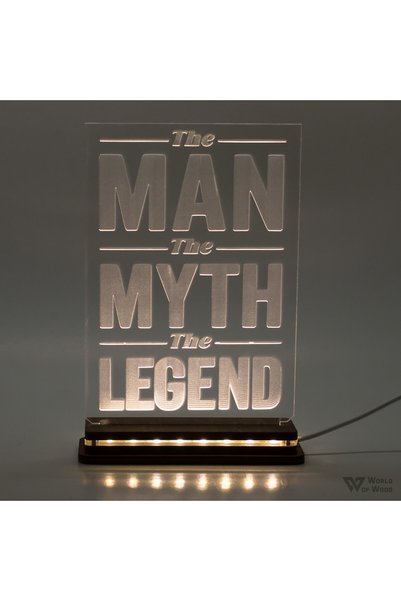 Generic Brand Φωτιστικό LED "Man Myth Legend" W00534