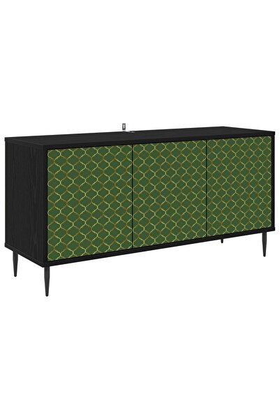 vidaxl Cabinet TV GELEEN 102 x 33 x 51 cm Stejar Negru Lemn prelucrat