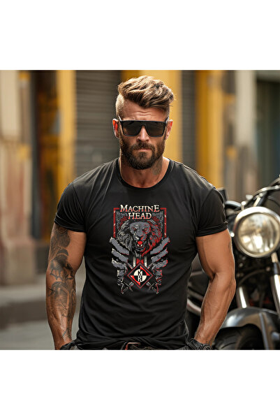 OKTANE Tricou cu imprimeu Machine head negru XS