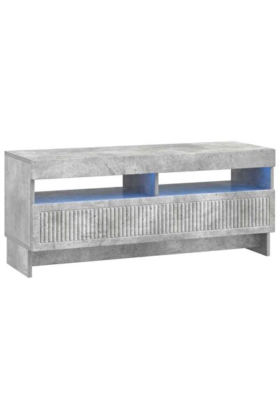 vidaxl Cabinet TV cu LED EDE 100 x 35 x 43 cm Gri Beton Lemn prelucrat