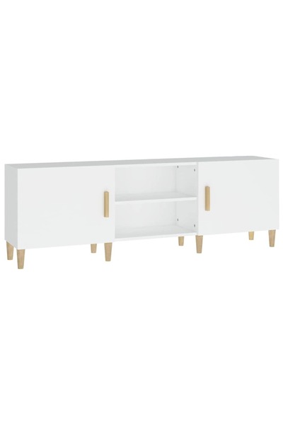 vidaxl Comodă TV, alb, 150x30x50 cm, lemn compozit