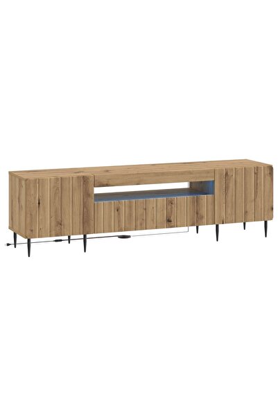 vidaxl Cabinet TV cu LED ZWOLLE 153 x 35 x 43 cm Stejar Artizanal