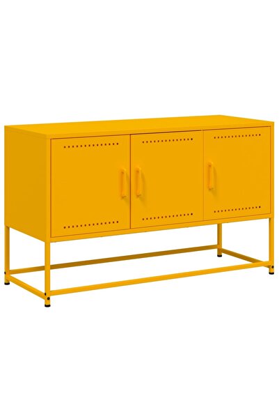 vidaxl Dulap TV, galben muștar, 100,5x39x60,5 cm, oțel