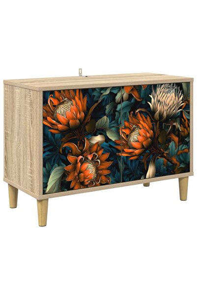vidaxl Comodă TV LOCHEM 69 x 33 x 50 cm Lemn prelucrat Sonoma