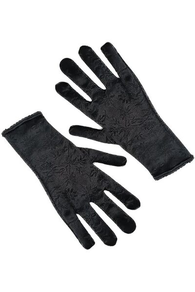 Generic Women Veil Gloves Modest Hijab Special Material One Size Black