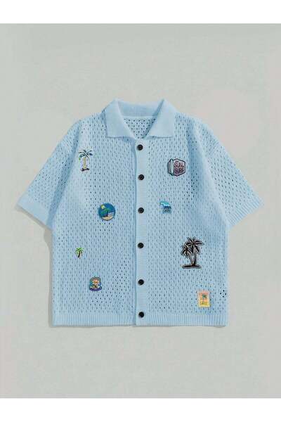 Sheya Short-sleeve sweater, blue - S