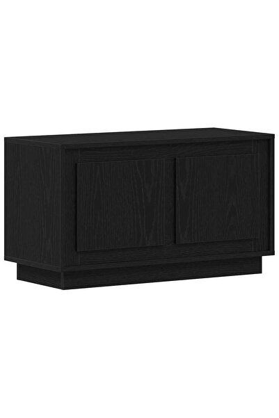vidaxl Cabinet TV 80 x 35 x 45 cm Stejar negru Lemn prelucrat