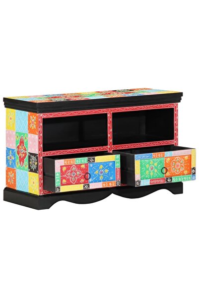 vidaxl Cabinet TV 80 x 35 x 50 cm Multicolour Lemn de mango solid