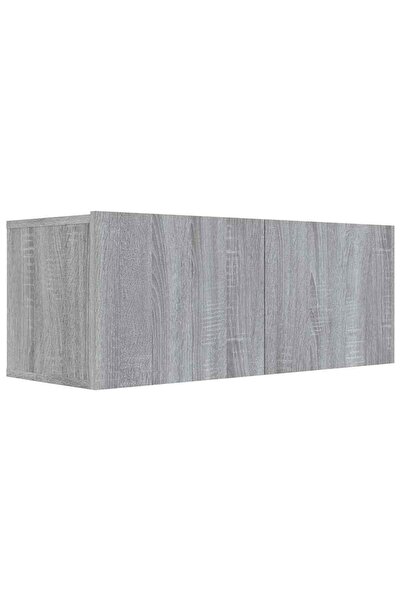 vidaxl Comodă TV, gri sonoma, 80x30x30 cm, lemn prelucrat