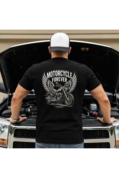 OKTANE Tricou Motorcycle forever wings negru M