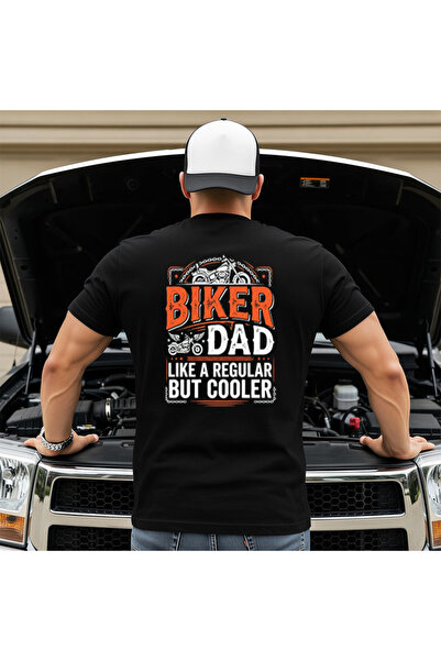 OKTANE Tricou Biker dad like a regular but cooler negru M