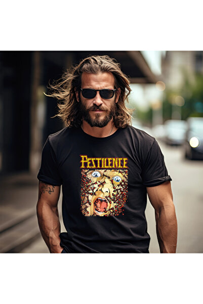 OKTANE Tricou cu imprimeu Pestilence negru 3XL