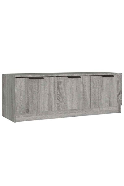 vidaxl Comodă TV, gri sonoma, 102x35x36,5 cm, lemn prelucrat