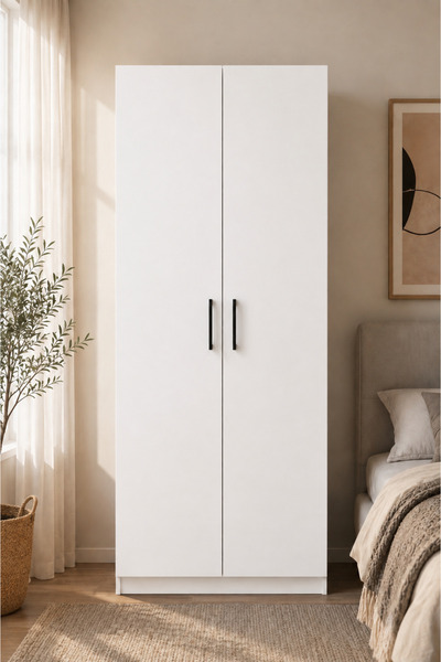 ygdecor 2 Kapaklı 175 CM 4 Raflı Modern Gardırop Çok Amaçlı Yüklük Düzenleyic...