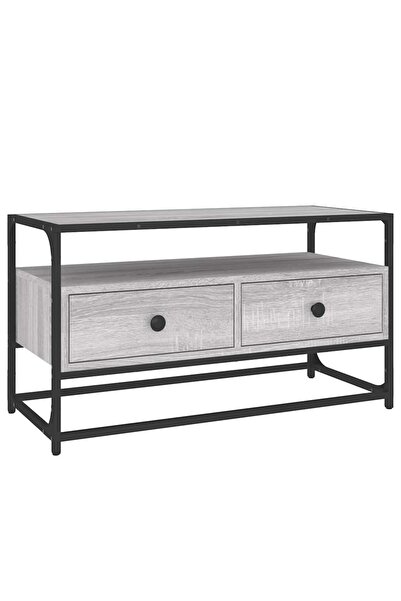 vidaxl Comodă TV, gri sonoma, 80x35x45 cm, lemn prelucrat
