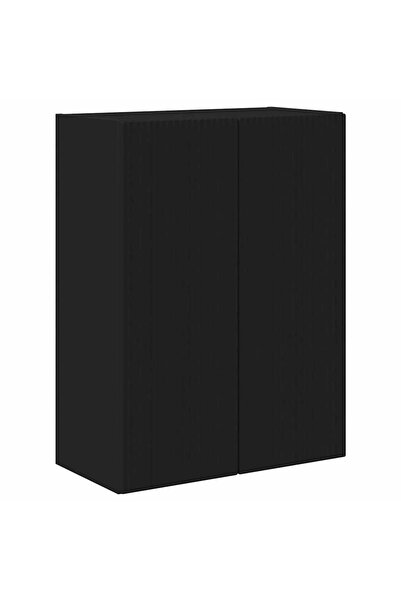 vidaxl Dulap TV de perete 59,5 x 31 x 80 cm Negru Lemn prelucrat