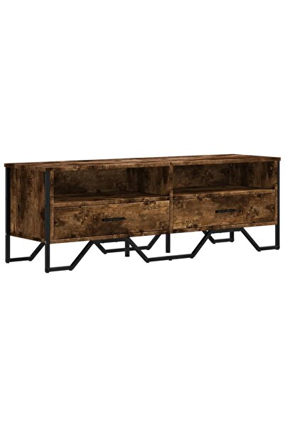 vidaxl Dulap TV, stejar fumuriu, 122x34x41 cm, lemn prelucrat