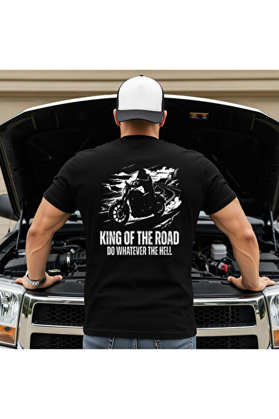 OKTANE Tricou King of the road motorcycle negru 3XL