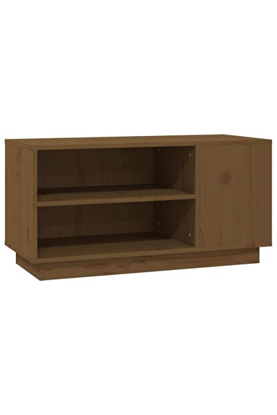 vidaxl Comodă TV, maro miere, 80x35x40,5 cm, lemn masiv de pin