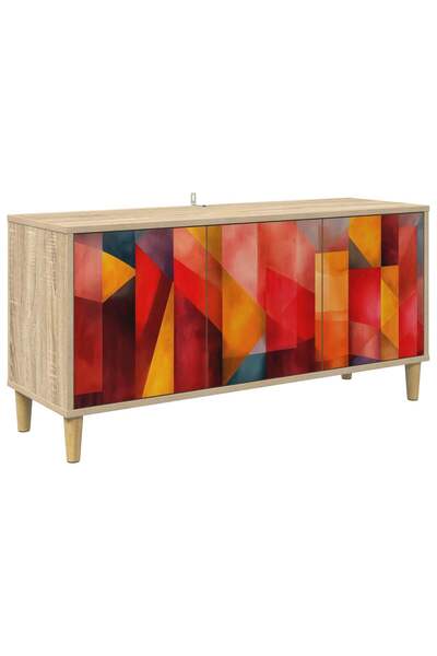 vidaxl Comodă TV HEESCH 102 x 33 x 50 cm Lemn prelucrat Sonoma