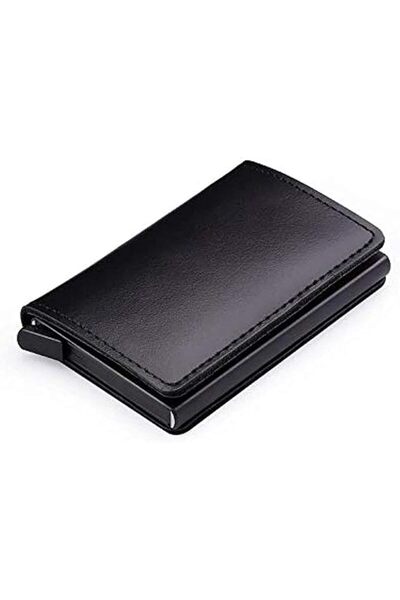 GENERAL RFID Leather Wallet and Card Holder - black